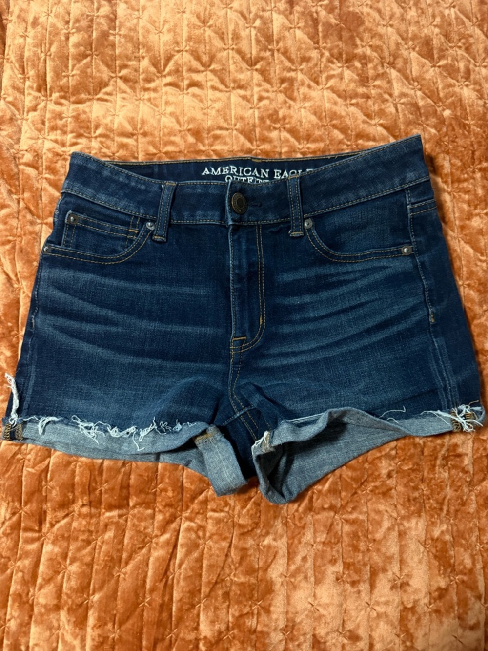 American eagle high rise denim shorts